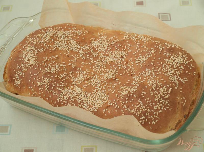 Фото приготовление рецепта: Постный дрожжевой пирог с капустой шаг №7