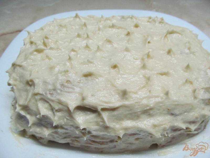 Фото приготовление рецепта: Тыквенный торт с карамельным кремом шаг №17