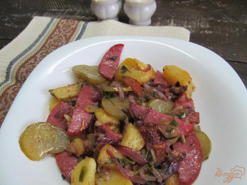 Фото приготовление рецепта: Зимний картофельный салат шаг №7