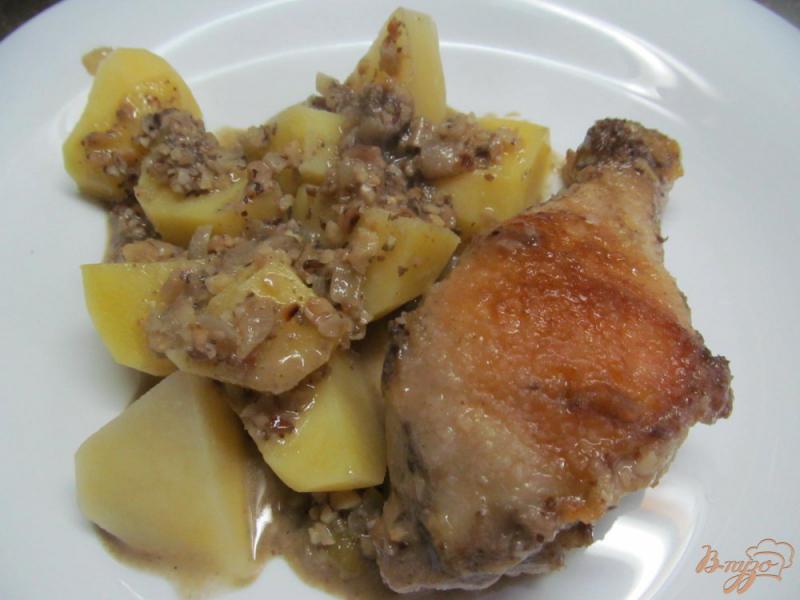 Фото приготовление рецепта: Куриные окорочка в ореховом соусе шаг №8