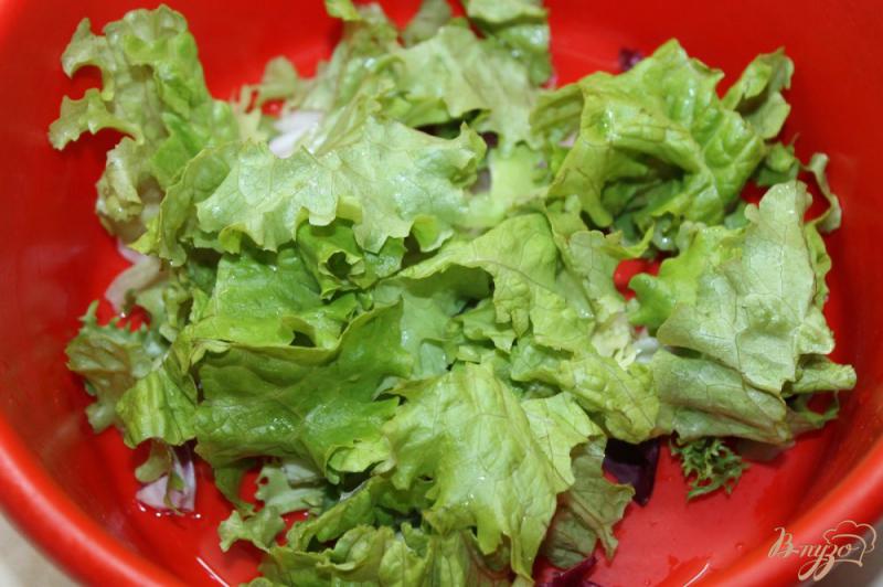 Фото приготовление рецепта: Теплый салат с беконом и овощами шаг №1