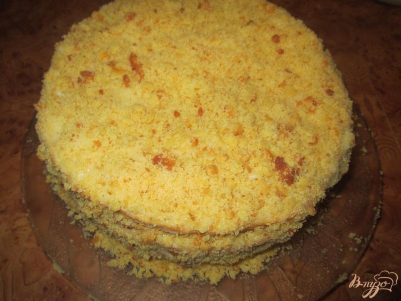 Фото приготовление рецепта: Песочный торт с заварным кремом шаг №10