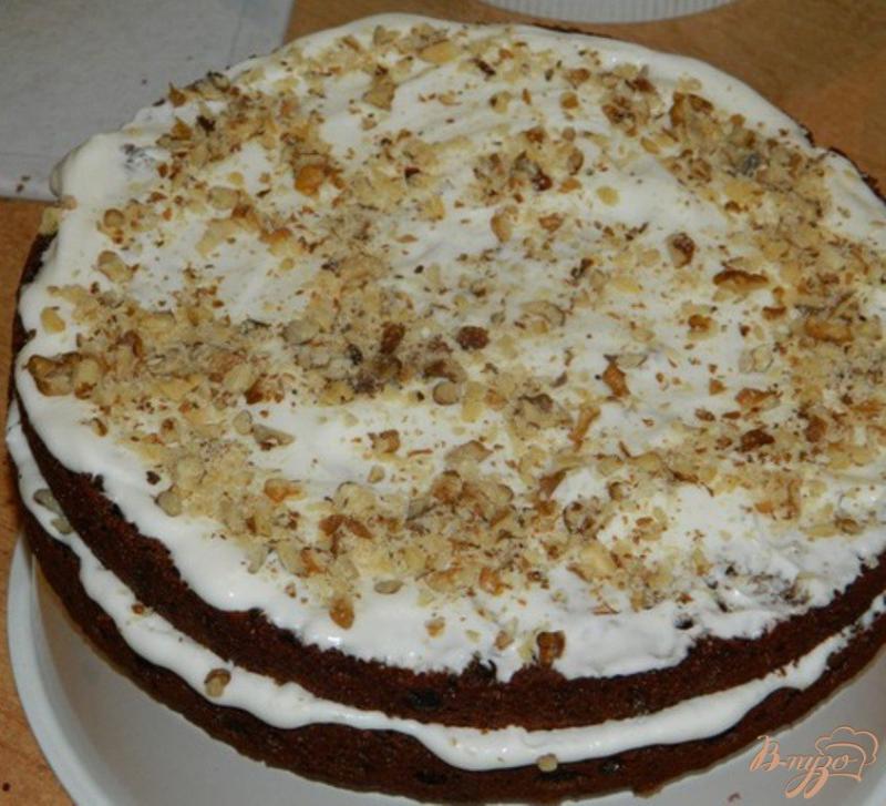 Фото приготовление рецепта: Сметанный торт с вареньем шаг №6