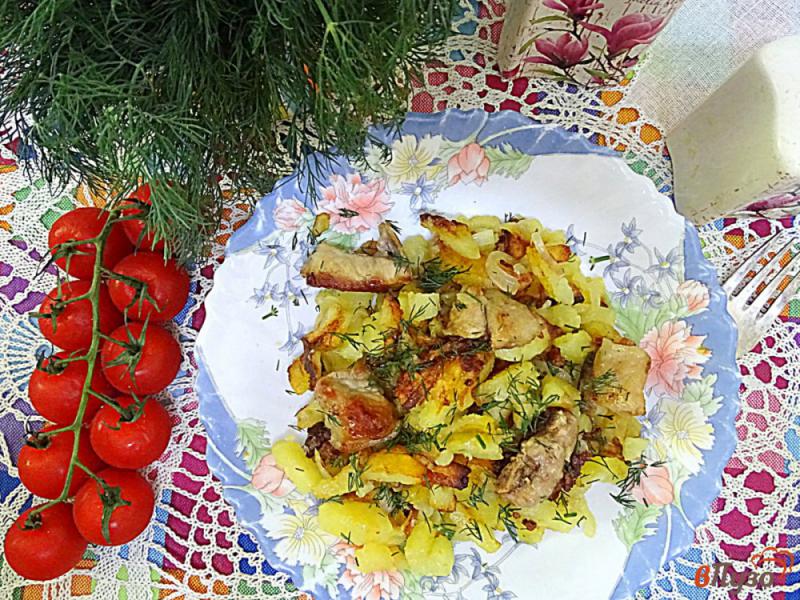 Фото приготовление рецепта: Картофель жареный со свининой шаг №11