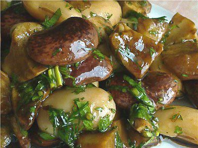 фото рецепта: Салат из фасоли и белых грибов