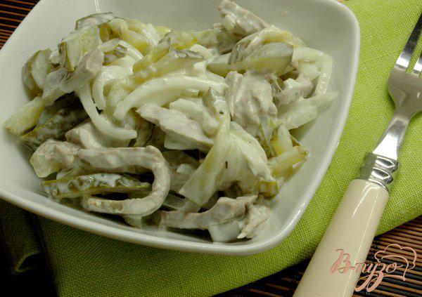 фото рецепта: Салат с отварной телятиной