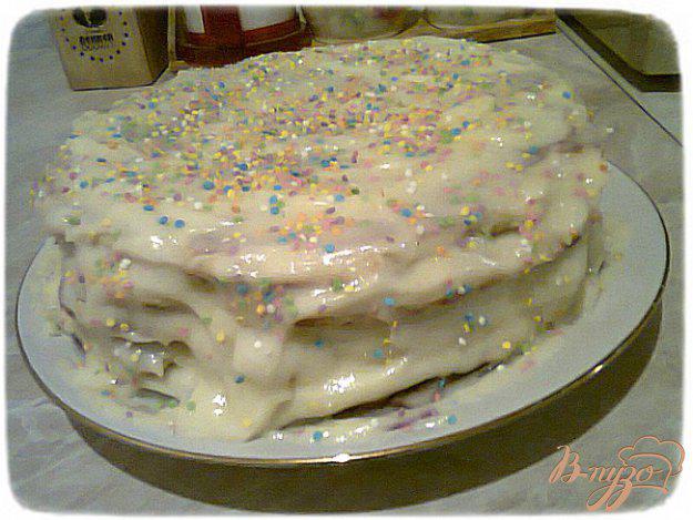 фото рецепта: Творожный торт на сковороде.