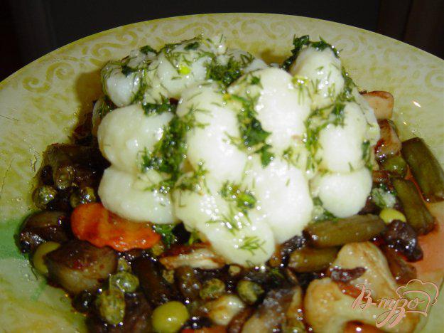 фото рецепта: Картофельные клецки с овощами