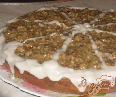 фото рецепта: Маковый пирог с ореховой глазурью