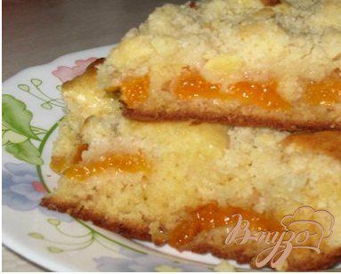фото рецепта: Абрикосовый пирог со штрейзелем «Пушистый»