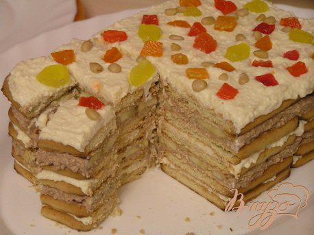 фото рецепта: Творожный торт из печенья