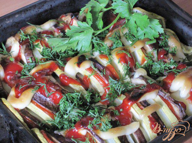 фото рецепта: Баклажаны запеченные с овощами