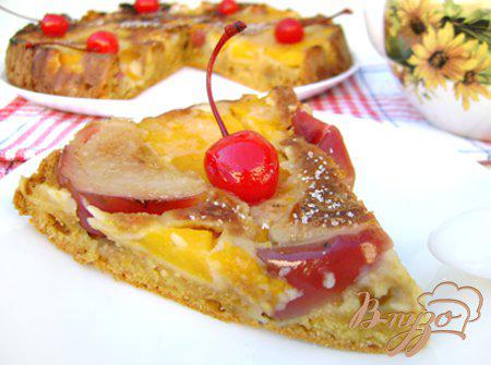 фото рецепта: Пирог-перевёртыш с тыквой и яблоками