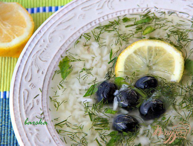 фото рецепта: Греческий суп с рисом