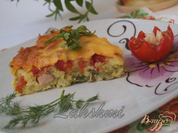 фото рецепта: Кабачковая запеканка с балыком и помидорами
