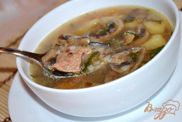 фото рецепта: Суп гречневый с грибами