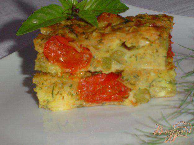 фото рецепта: Запеканка с капустой,сыром, зеленым горошком