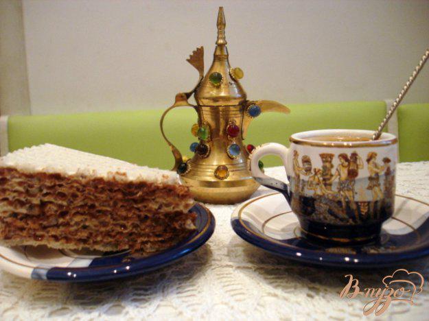 фото рецепта: Вафельный тортик с шоколадным кремом