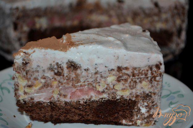 фото рецепта: Торт мороженое,шоколадный с маршмэллоу и фундуком