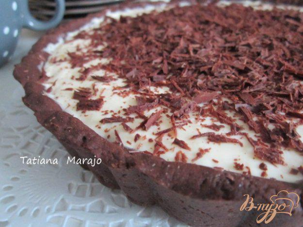 фото рецепта: Шоколадный тарт с кремом из маскарпоне