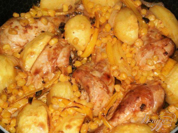 фото рецепта: Куриные голени запеченные с овощами