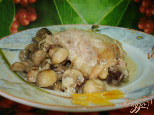 фото рецепта: Куриные бёдрышки в грибном соусе