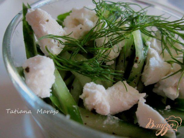 фото рецепта: Огуречный салат с козьим сыром