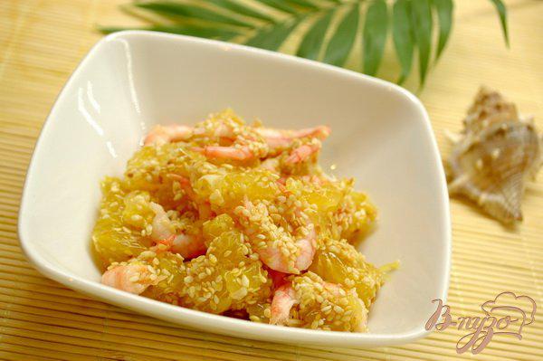 фото рецепта: Азиатский салат с креветками и апельсином