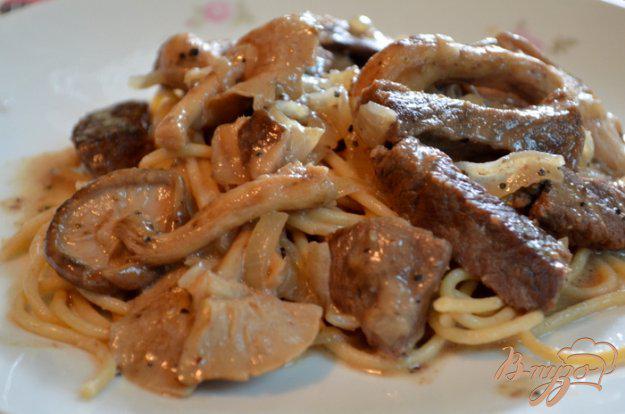 фото рецепта: Говядина со свежими грибами шиитаке