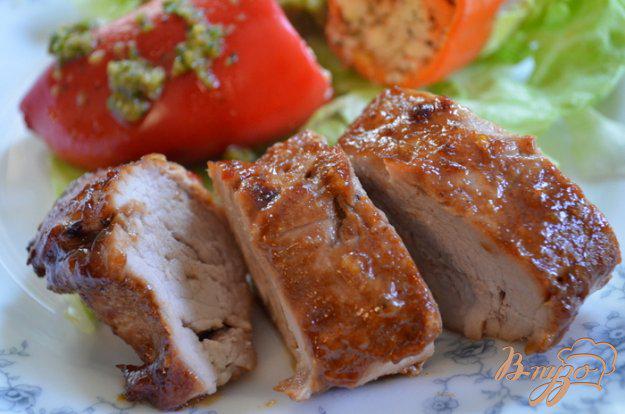 фото рецепта: Свиная вырезка в маринаде барбекю