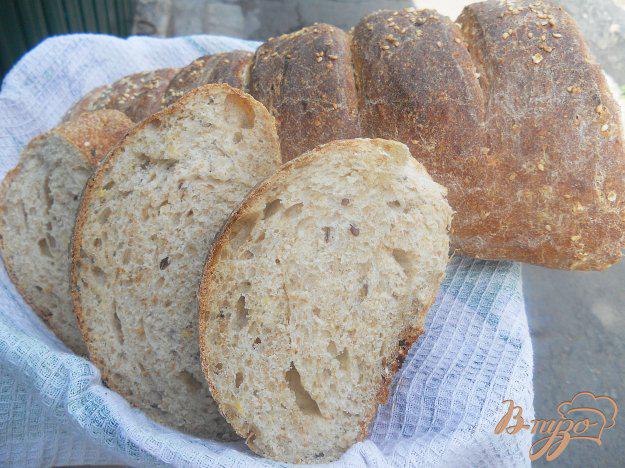 фото рецепта: Цельнозерновой хлеб с отрубями на хлебной закваске