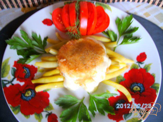фото рецепта: Стручковая   фасоль  с  сыром  моцарелла