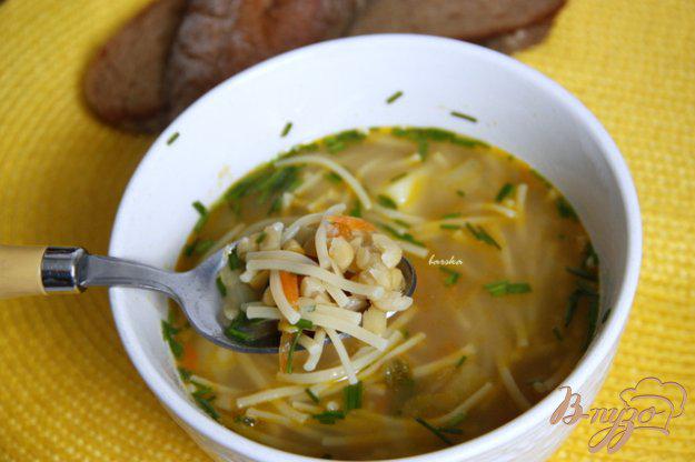 фото рецепта: Постный гороховый суп с вермишелью