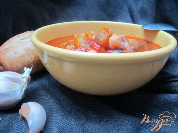 фото рецепта: Густой овощной  суп с горохом нут