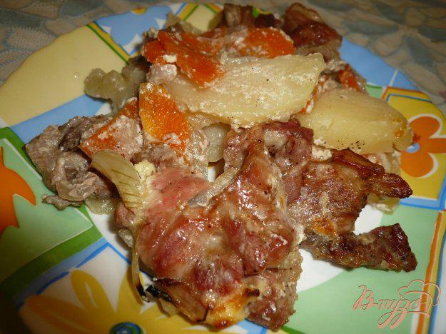 фото рецепта: Картофель с мясом в духовке