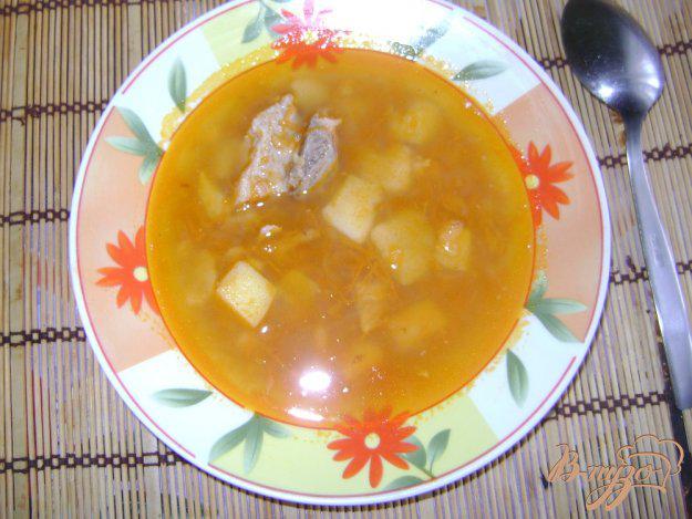 фото рецепта: Гороховый суп со свиными ребрышками