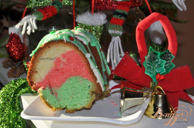 фото рецепта: Радужный рождественский кекс