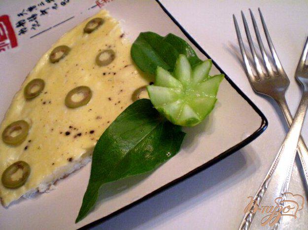 фото рецепта: Омлет на сливках с зелеными оливками