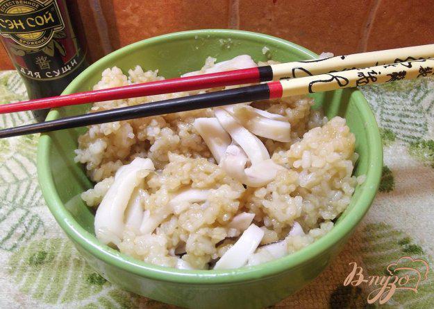 фото рецепта: Рис восточный с кальмаром