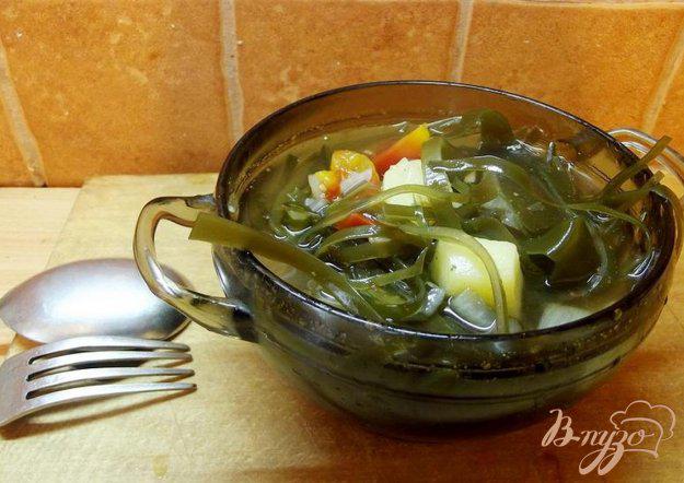 фото рецепта: Суп с ламинарией и помидорами