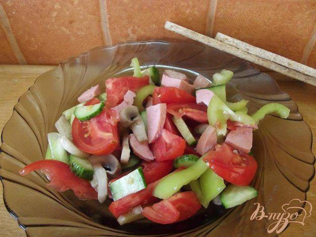 фото рецепта: Салат овощной с шампиньонами