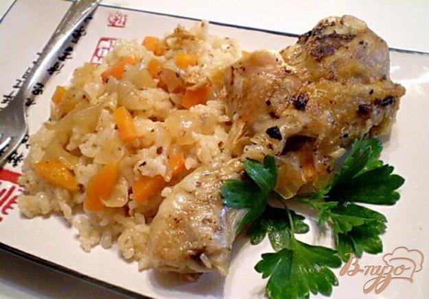 фото рецепта: Ножки запеченные с рисом и овощами