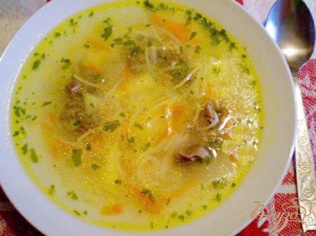 фото рецепта: Суп с вермишелью и желудками