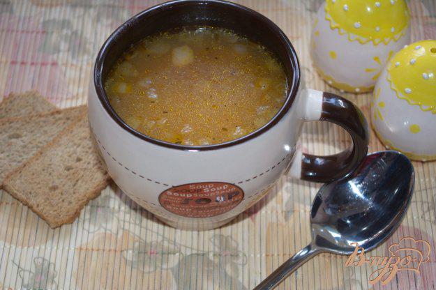 фото рецепта: Крупяной суп с копченой курицей
