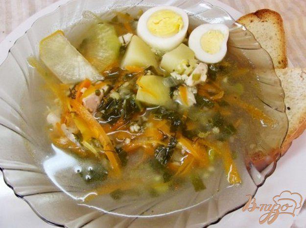 фото рецепта: Суп с молодым чесночком