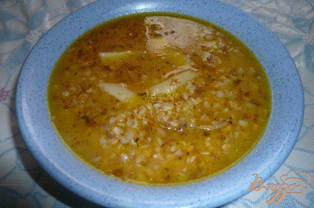фото рецепта: Густой гречневый суп на курином бульоне