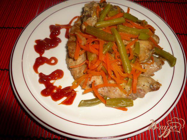 фото рецепта: Рагу с морковью и зеленой фасолью