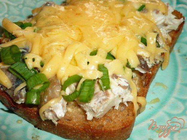 фото рецепта: Большой бутерброд со скумбрией