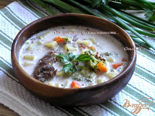 фото рецепта: Сливочный суп из утки с рисом Рубин