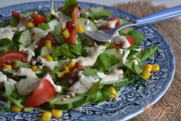 фото рецепта: Овощной салат с яично-горчичным соусом